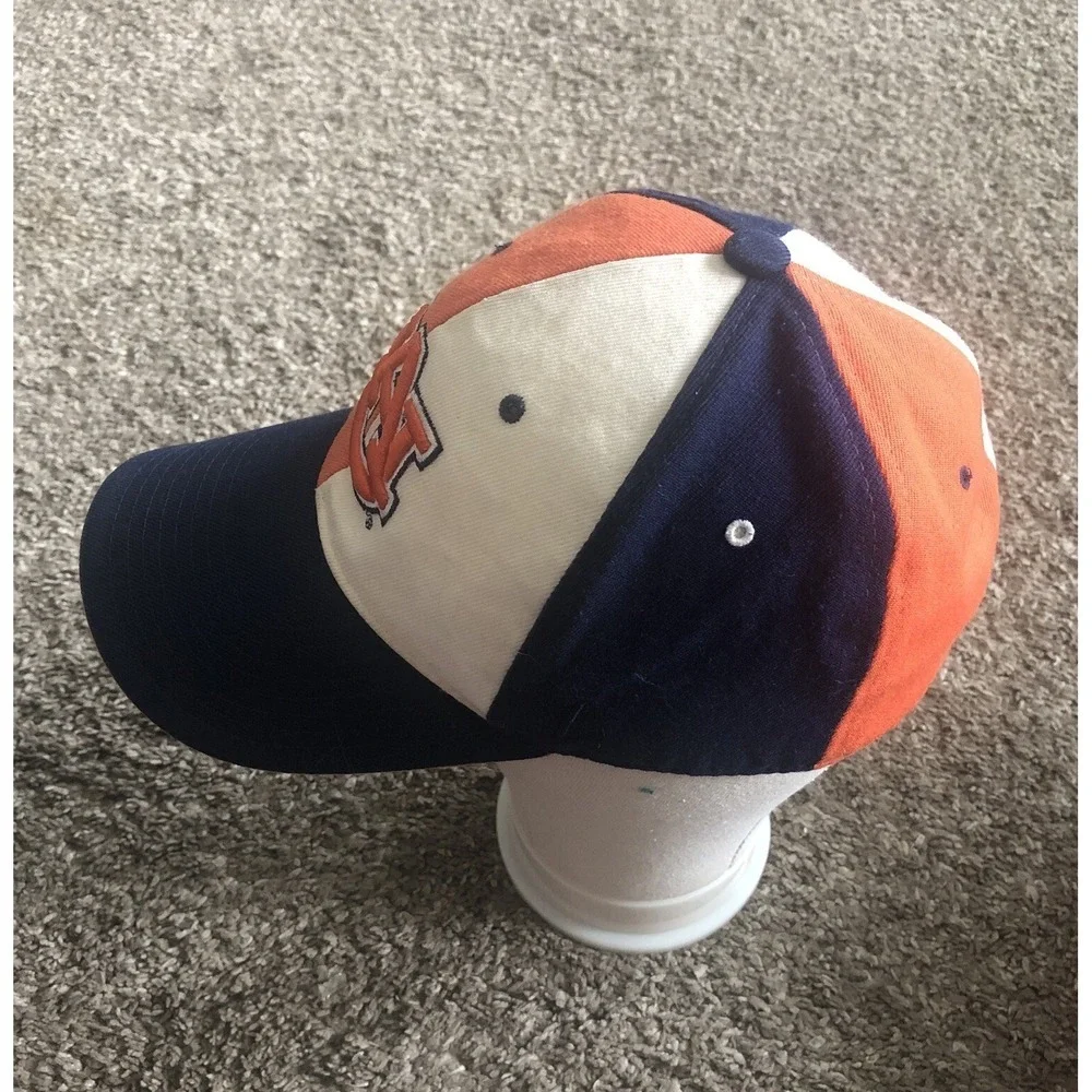 Vintage Auburn Tigers AU 90s Retro Orange Blue White Fitted 7 1/4 Zephyr Russia